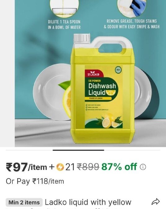 Shopsy | 🧼 Household Cleaning Essentials

Dishwash Liquid