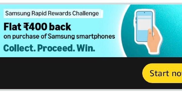 💥Amazon : Get Rs.400 Cashback On Samsung