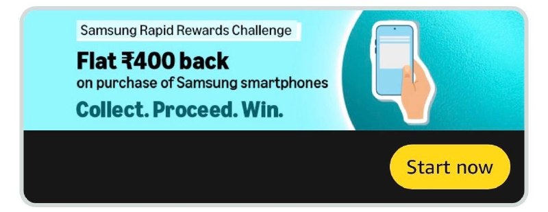 💥Amazon : Get Rs.400 Cashback On Samsung