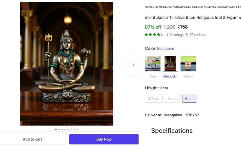 Shopsy | 🙏 Divine Decor Deals

Shiva 9