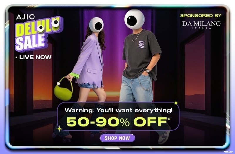 Ajio Loot : DELULU Sale Upto 92%