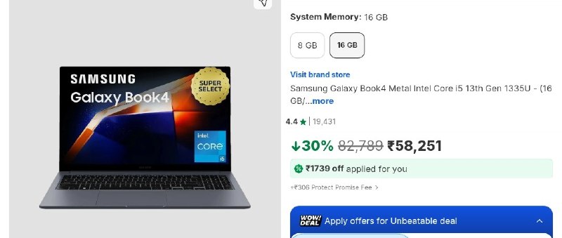 💥Samsung Galaxy Book4 Metal Intel Core i5