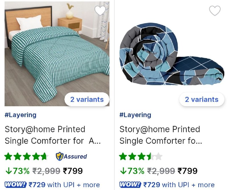 Flipkart | Comforter Starts @799

👉https://fkrt.co/h30tis