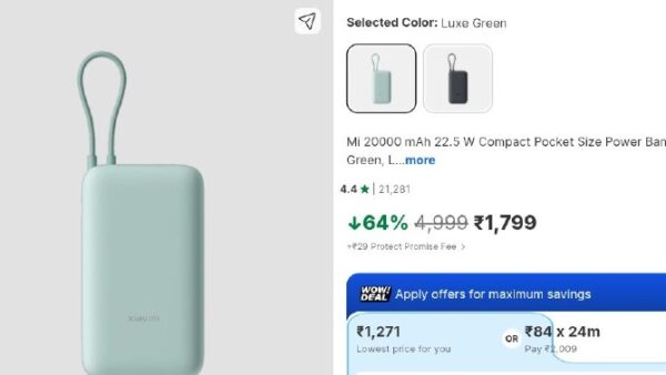Loot : Mi 20000 mAh 22.5 W