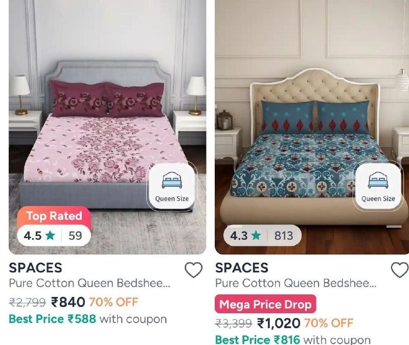 Myntra | Premium Bedsheet Deals !!!

1. Raymond