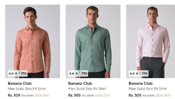 💥Upto 84% Off On Banana Club Clothing.

From