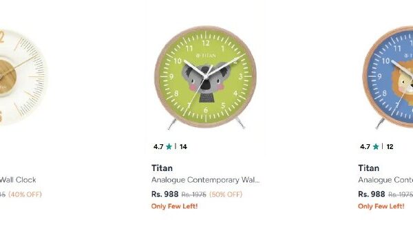 💥Myntra Loot 

▶️Titan Wall Clock at min.
