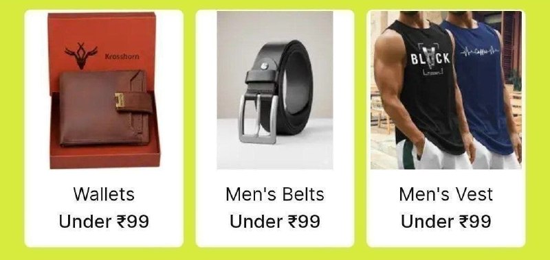 Shopsy |   Under ₹99 Deals 

Men Vest