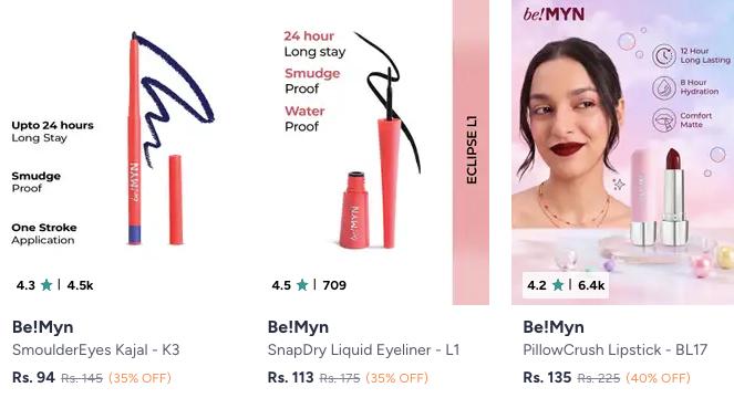 Myntra: Upto 50% Off on Be!Myn Beauty