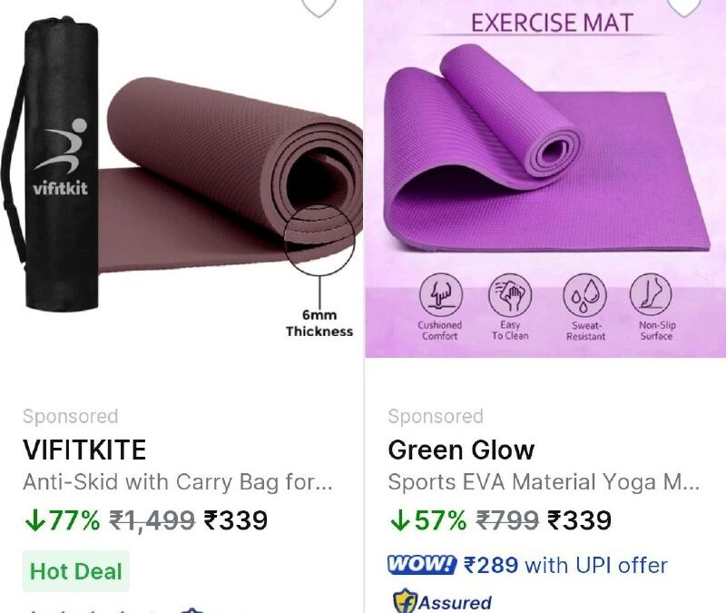 Flipkart | Fitness Mantra Yoga Mats Upto