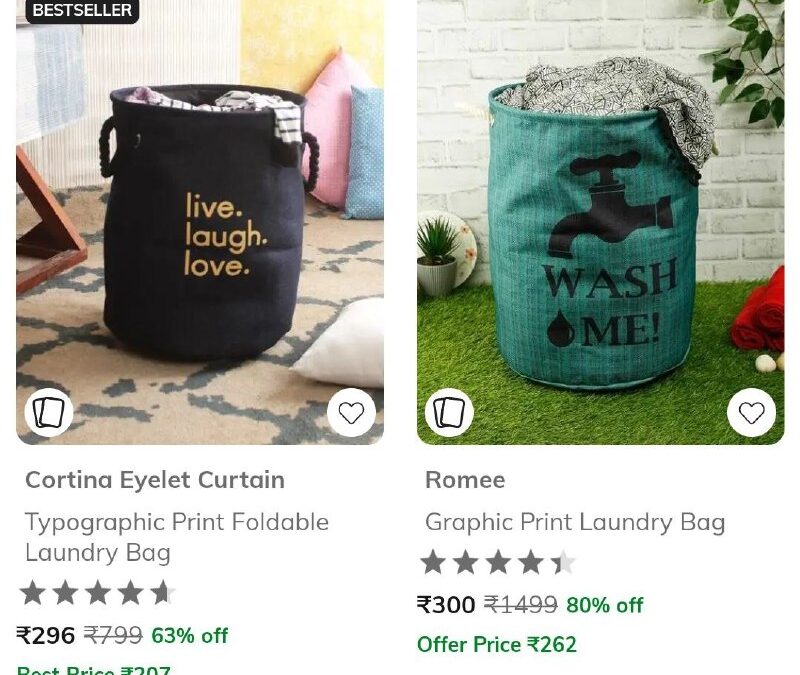 Ajio | Upto 80% Off on Laundry-Baskets-and-Dryers