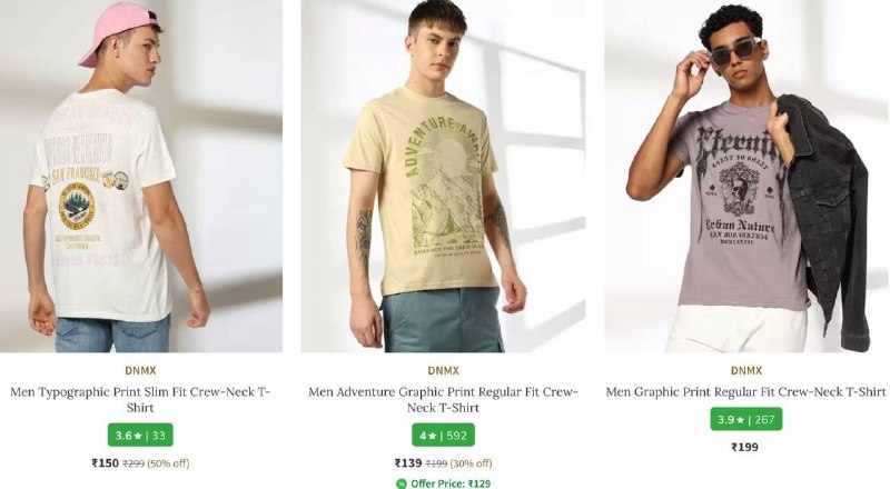 AJIO Loot : Topwear Clothing Under ₹199

Men’s