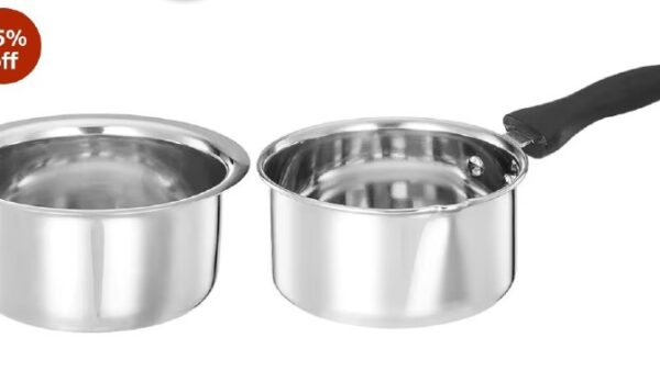 Solimo – 2 Pcs Stainless Steel Cookware