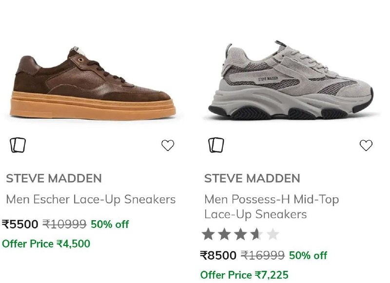 Ajio | Steve Madden, Dune London min