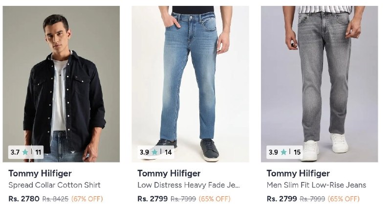 💥Myntra : Upto 70% Off On Tommy