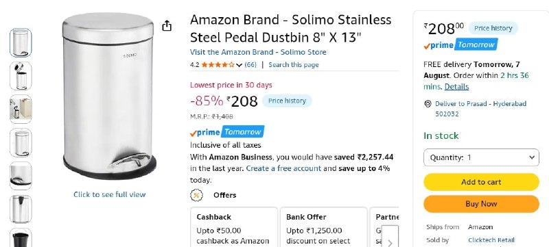 Loot @ 208🔥

🔗https://amzn-to.co/Oo8HC2