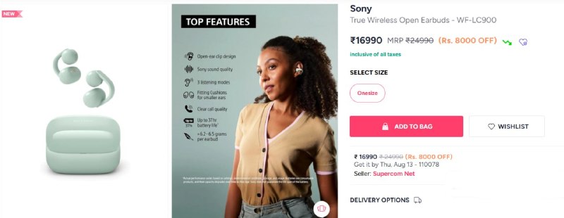 Myntra | Newly Launched Sony Link Buds