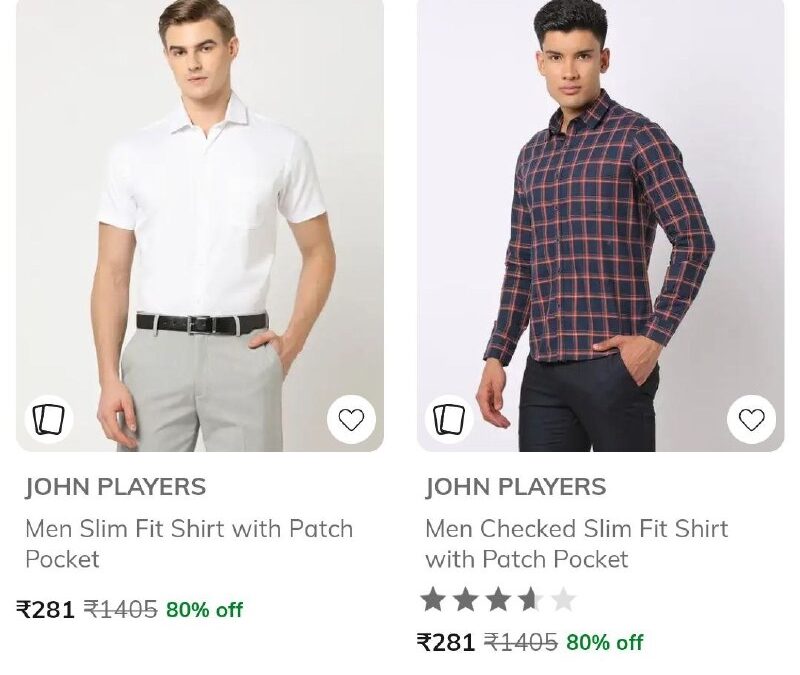 AJIO : Upto 80% Off : John