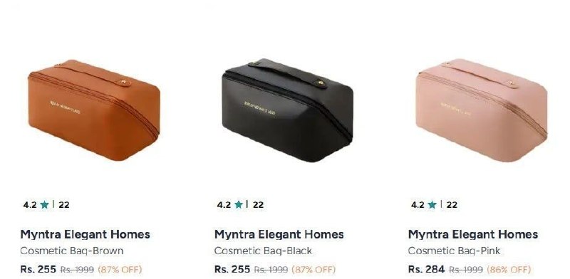 Myntra | Makeup Organizers starting at 119/-
https://myntr.in/TqcYsX

Bedsheet