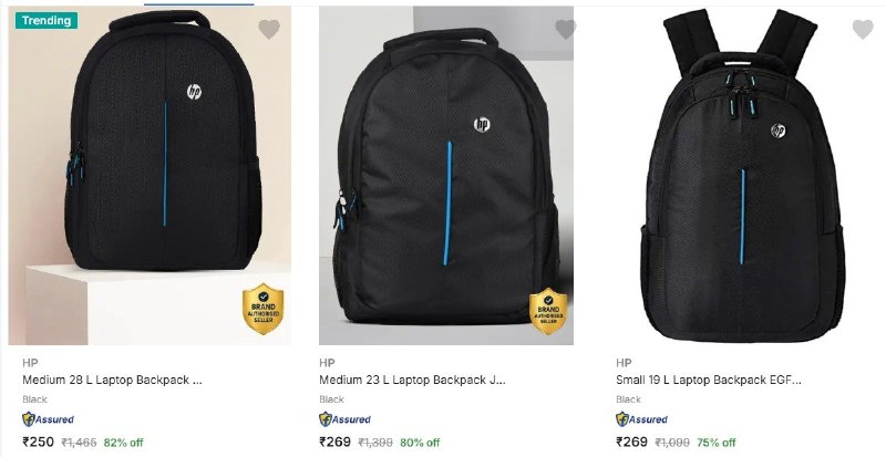 Flipkart | Hp Laptop Bags upto 75%