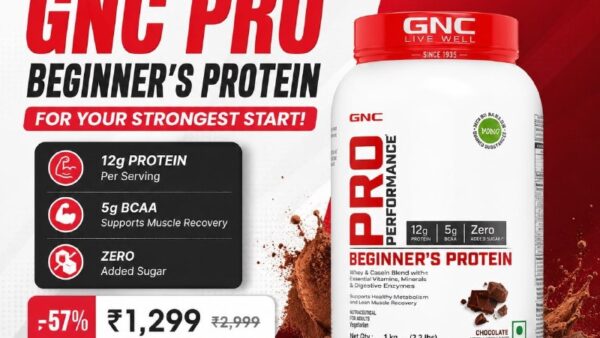 🔥 GNC Beginner’s Protein (1KG) 🍫

💪 12g
