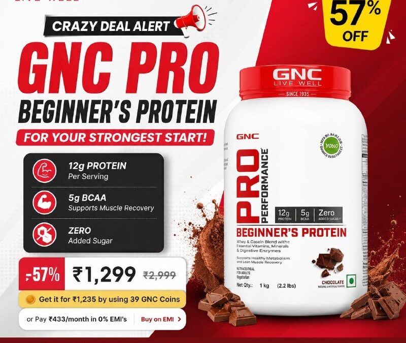 🔥 GNC Beginner’s Protein (1KG) 🍫

💪 12g