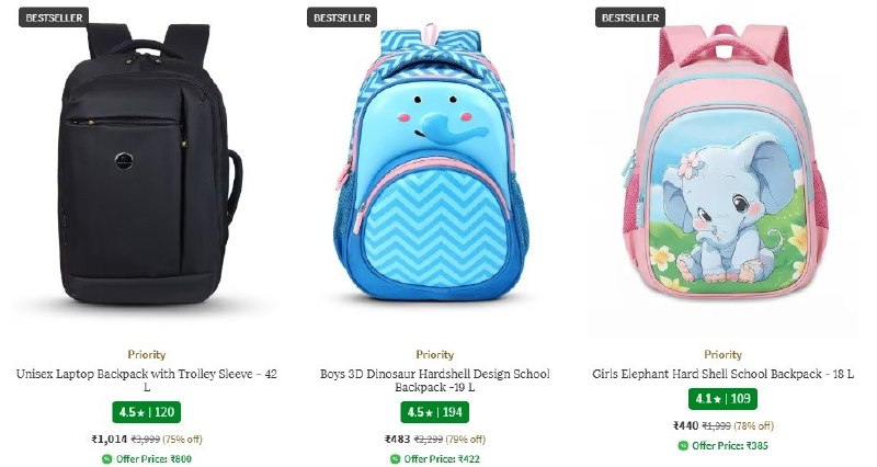 AJIO : Upto 75% Off On Priority
