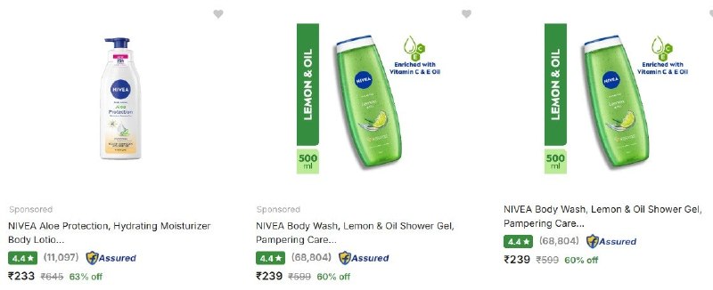 Flipkart | Upto 65% Off On Nivea