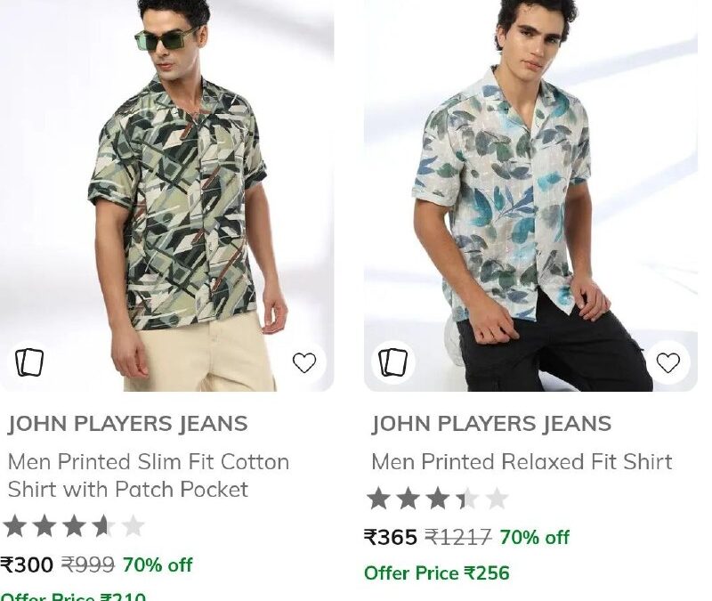 AJIO : Upto 70% Off : John