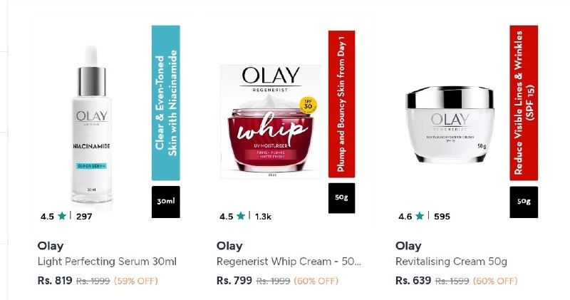 💥Myntra : 60-65% Off On Olay Beauty