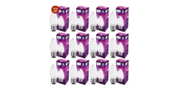 💥PHILIPS 4 Watt 400-Lumen LED Frosted Candle