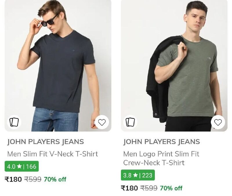 AJIO : Upto 70% Off : John